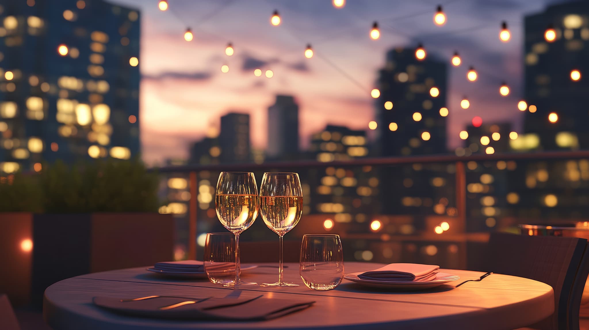 Patio dining scene for restaurant ad targeting